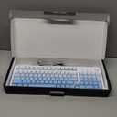 AULA S99 Gaming Keyboard, Wireless Computer Keyboards, Tri-Mode Bluetooth Creamy Custom Keyboard with Number Pad, RGB Backlit Media Knob Cute Programmable Keyboard for PC Gamer - Gradient Blue