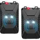 Ultrasonic Rodent Repellent, 2 Pack Plug-in Mouse Rat Pest Bat Squirrels Repellent for Car with Battery Powered Under Hood, Keep Mice Out of Cars Engines, Indoor, Garage, Storage Room-Black
