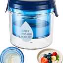 Greek Yogurt Strainer with Lid, Greek Yogurt Milk Filter, Food Strainer, Greek Yogurt Strainer with Stainless Steel Fine Mesh Bag for Yogurt, Soybean Milk, Kefir, Berries, Fruit Juice (1PACK)