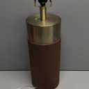 Stylecraft Natural Leather and Gold Table Lamp