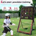 Heavy-Duty Lacrosse Rebounder for Backyard 4x7 ft/4x6 ft Volleyball Rebounder Net Bounce Back with Adjustable Angles