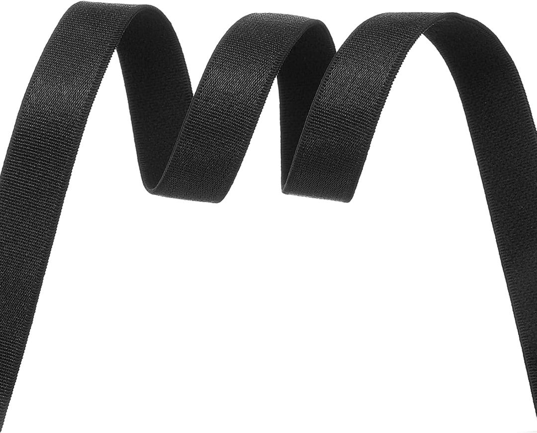 uxcell Bra Elastic Strap, 3/8 Inch 19.7 Yards Bra Strap Replacement Nylon Elastic Band for DIY Sewing Craft Underwear Shoulder Straps Making, Black