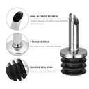 6Pcs Stainless Steel Bottle Pourers, Olive Oil Spout, Wine Pourers Liquor Pour Spouts for Pours Liquid, Olive Oil, Wine, Vinegar, Most Liquor Bottles (6, Black)