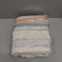 FUTEI Pack of 2 Boho Chenille Decorative Throw Pillow Covers 18x18 Inch Soft Tufted Striped Textured Cushion Case,Farmhouse Accent for Couch Bed Living Room, Pink Blue