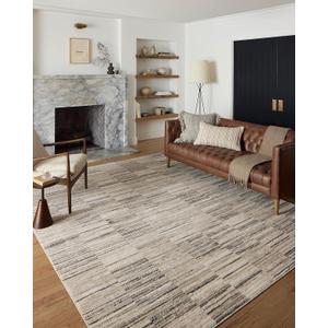 Loloi Darby Collection DAR-01 Charcoal/Sand 6'-7" x 9'-3" Area Rug