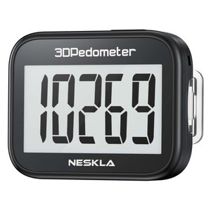 NESKLA 3D Pedometer for Walking, Simple Step Counter with Large Digital Display, Step Tracker with Removable Clip Lanyard, Accurately Track Steps for Men Women Kids Adults Seniors