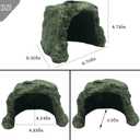 PINVNBY Large Reptile Hideout Cave,Resin Tortoise Hide Rock Turtle Hideaway House Lizard Box Shelter Habitat Decoration for Gecko Spiders Frogs Fish Turtles Hermit Crabs(3 Pcs)