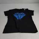 Men's Street Wear Hip Hop T Shirt Baby Blue Bandana Clothing T-Shirt (Black, L)