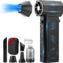 Electric Compressed Air Duster - 20,0000 RPM Rechargeable Cordless Turbo Blower, Portable Air Blower Gun for Cars, PC, Keyboard, Home & Outdoor Dust Cleaning (Replaces Compressed Air Cans)