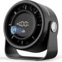 Gaiatop Small Desk Fan Rechargeable, Quiet Personal Table Fan, Touch Control Display, 360 Tilt, 5-Speed Strong Wind, 4000mAh Battery, Small Fans for Bedroom Dorm Office, Gifts for Women Men, Black