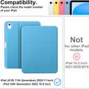 Supveco Case for ipad 10th Generation 10.9 Inch 2022 with Pencil Holder-[Multi Viewing Angles+Auto Wake/Sleep], Premium Folio Stand Case with Soft TPU Back Cover for iPad 10th Gen 2022-Blue