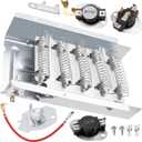 Dryer Heating Element Kit Replace for Whirlpool WED7300DW1 WED7300DW0 WED7000DW1 WED6200SW0 WED7000DW2 WED7000DW0 WED5600SQ0 WED6200SW1 WED5320SQ0 WED5321SQ0 WED5500SQ0 WED5510VQ0