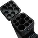 HAN'S DELTA 3B6S Hard 3x6 Pool Cue Case - Billiard Stick Carrying Case - 3 Butt 6 Shaft, (Black)