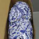 RoundFunny 106 Pcs Blue and White Winter Tree Decorations Set Chinoiserie Christmas Ball Snowflake Ornament Star Tree Topper Ribbon Glitter Blue Artificial Poinsettia Silver Berry Stems for Xmas Trees