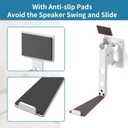 Heavy Duty Speaker Wall Mount for Sonos 5 & Play 5 Mount - Tilt & Swivel Adjustable for Sonos 5 & Five Wall Mount and Sonos Play 5 Gen 2 Mounting Bracket, White