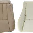 SecosAutoparts Oak Tan Front Driver or Passenger Side Bottom & Foam Cushion Leather Seat Cover Compatible with Toyota 4Runner 1996 1997 1998 2000 2001