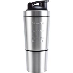 Valeska Shaker Bottle - 27oz Stainless Steel Protein Mixer, Wire Whisk Included, BPA Free, Leak Proof (Single Layer)