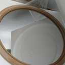 sawsile Round Wood Mirror,24 inch Circle Rustic Farmhouse Natural Wooden Frame Boho Beads Wall Mirror for Bathroom,Living Room,Bedroom or Entryway