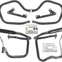 Worldmotop Engine Guard Crash Bar Protector Replacement for BMW R1200RT R1200 RT 2014 2015 2016 2017 2018 Saddlebags Guard(Front and Rear)