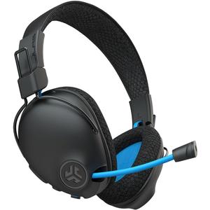 JLab Play Pro Gaming Wireless Headset, 60+ Hour Bluetooth 5 Playtime 60ms Super-Low Latency for Mobile Gameplay, Retractable Boom Mic, AUX Gaming Cord Compatible with Gaming Consoles