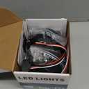 4pcs 4 inch Round LED Trailer Trucks Halo Brake Stop Running Turn Signal Tail Lights Red 64 LEDs w/Stainless Bezels Flange Mount Sealed Waterproof IP67 For RV/Van, DC 12V