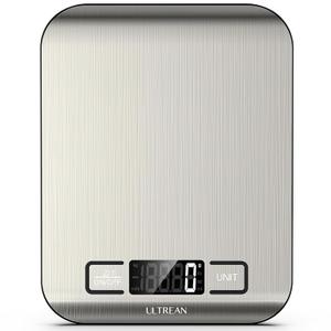 Ultrean Food Scale, 33lb Digital Kitchen Scale for Food Ounces Grams, 304 Stainless Steel, Type-C Charging and Batteries, Perfect for Meal Prep, Cooking, and Baking