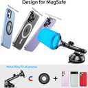 Coolpow for MagSafe Car MountWindshield+Vent+Dash Magnetic Phone Holder for Car Phone Holder Mount Cell Phone Holders for Your Car Accessories Gifts for Mothers Day Phone Holder for iPhone 17 16 15