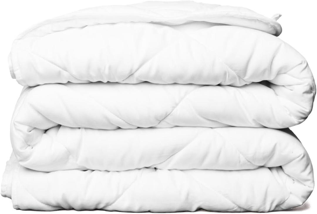 ViscoSoft All Seasons Twin/Twin XL Down Alternative Reversible Quilted Comforter - Breathable Premium Twin Extra Long Microfiber White Duvet Cover Insert