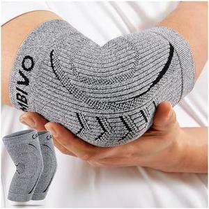 CAMBIVO 2 Pack Elbow Brace for Women and Men, Elbow Compression Sleeve for Tendonitis, Golf Elbow, Tennis Elbow, Arthritis, Bursitis, Weightlifting, and Basketball, Pack of 2 