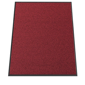 Indoor Outdoor Door Mat, 4' x 3' Doormat for Entryway, Rubber Backing Non Slip Front Door Mat Outside Entrance, Super Absorbent Commercial Floor Mat for Home Office, Red