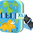 2 Pack Sunlite Sports Back Float Swim Trainer with Adjustable Belt, Floatie with Multiple Layers, for Kids Children Toddler Swimming Safety Dinosaur XL)