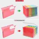 UMAIL File Box,Hanging File Organizer,Portable Storage Bins with Lids,Letter-size File Holder File Cabinet for Office/Home/Decor No Folders(3Pack)