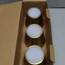 UME 3 Pack Cordless Table Lamp, Battery Operated Lamp - Portable Waterproof Rechargeable Table Lamp w/ 3 Color Temps & Stepless Dimming for Dinner, Desk, Cafe, Outdoor (Brushed Gold)