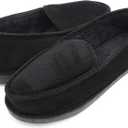 Bright Men's Corduroy House Slippers (Black)