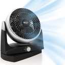 Comfort Zone 8-Inch Oscillating Desk Fan with 3 Speeds, 180 Adjustable Tilt Quiet Table Fan, Durable Electric Personal Fan for Home, Bedroom, or Office