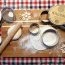 12 Piece Plain Round Pastry/Cookie Cutter Set Heavy Duty Commercial Grade 18/8 304 Stainless Steel - Metal Marked Size Perfect For Cooking Enthusiast