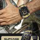 SUPCASE for Apple Watch 11/10 46mm Case with Band (Unicorn Beetle Ore), [Anti-Scratch] [Military-Grade Protection] Rugged Sport Men Bumper Case Cover with Adjustable Strap Band for iWatch 11/10 46mm, Gold