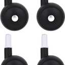 4pcs Baby Walker Replacement Wheels, Black Baby Universal Replacement Wheels Plastic Casters for Strollers Learning Walkers
