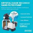 INTEX Krystal Clear 2,800 GPH Sand Filter Pump for Above Ground Pools | 26647EG - 14" Tank for Swimming Pools: 5,500 to 17,200 Gal, 77 lb Sand Capacity - Improved Circulation & Filtration