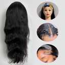 26 inch 13x6 Body Wave Human Hair Wigs Natural Black 180% Density Glueless Wigs HD Transparent Lace Frontal Human Wigs for Women