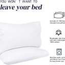Nuzzle Standard Size Pillowcases, 100% Cotton with Envelope Closure (20 x 26 inches, White) - Soft, Breathable 300 Thread Count Pillow Protectors