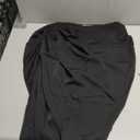 WDIRARA Women's Skirts Split Thigh Front Satin Skirt High Waist Ruched Zip Back Wrap Midi Skirt (Large, Black)