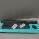 Logitech MK345 Wireless Keyboard and Mouse Combo with Palm Rest, 2.4 GHz USB Receiver, Compatible with PC, Laptop, Black