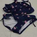 Kanu Surf Girls Morgan Ruffle Halter Bikini 2-Piece Swimsuit (8, Morgan Navy Floral)