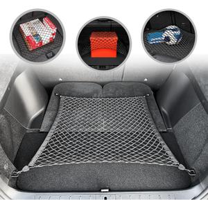 Floor Style Trunk Mesh Cargo Net for Tesla Model X 2016-2024 - Car Accessories - Premium Trunk Organizer and Storage - Cargo Net for SUV - Vehicle Carrier Organizer for Tesla Model X