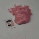 Light Pink Wig for Women Short Pastel Wavy Wigs Curly Bob Wigs with Bangs Shoulder Length Colorful Synthetic Wigs for Cosplay Costume Party Daily Use(14 Inches)