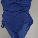 AI'MAGE Women's One Piece Swimsuits 2025 Tummy Control Bathing Suits Push Up V Neck Swimwear with Twist, Size:XL