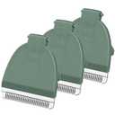 3 PACK Trimmer Blades for Meridian Hair Trimmer, Hygienic Ceramic Replacement Blades Compatible with Meridian Body Trimmer (Onyx & Sage), Green