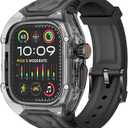 Delidigi for Apple Watch Band with Case 49mm 46mm 45mm 44mm 42mm,Rugged Shockproof Sport Strap with Clear PC Bumper Cover Compatible with Apple Watch Ultra 3 2 1 Series 11 10 9 8 7 6 5 4 SE 3 2 1