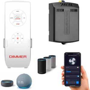 Smart WiFi Ceiling Fan Remote Control Kit with Light Dimming, Universal Compatible with All 1 Wire Controlling 3 Speeds Fans dimmable LED CFL Lights, Smart Life Tuya App or Alexa Google Voice Control